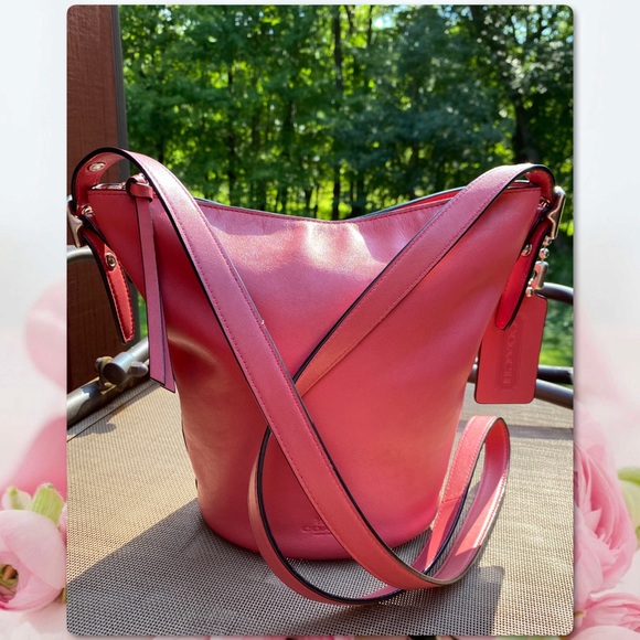 Coach Handbags - COACH LOGANBERRY MINI CROSSBODY DUFFLE BUCKET BAG